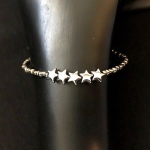 Silver Star Bracelet Handmade Beaded Jewelry